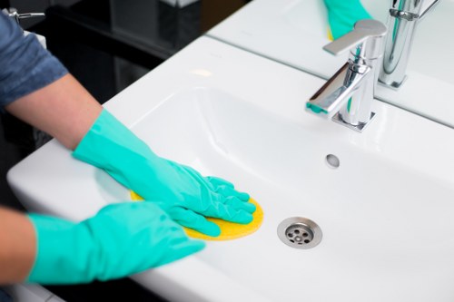 Local Brompton cleaning visit for a tidy bathroom and hallway