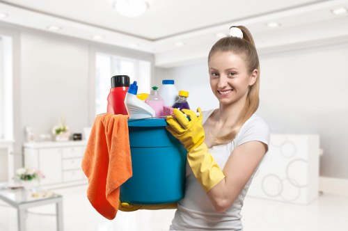 Lobby and reception area cleaning in a Brompton mixed-use property
