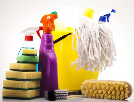 Bathroom descaling and sanitising as part of tenancy cleaning